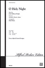 O Holy Night SATB choral sheet music cover Thumbnail